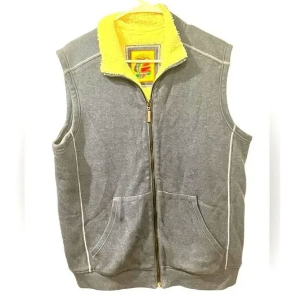 Men’s Tommy Bahama Mens Sherpa-Lined Blue Vest large Fleece lined